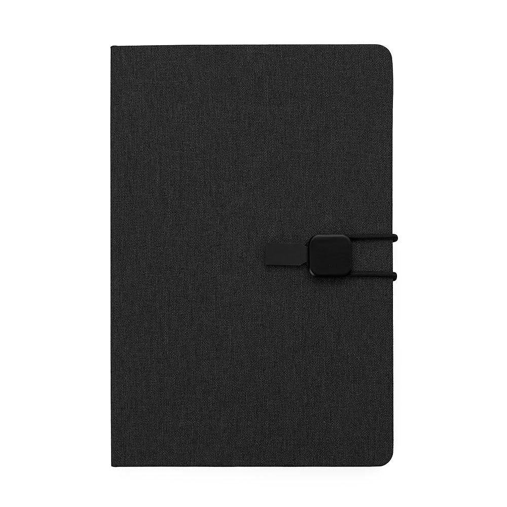 Caderno de Anotações All Grey Tpc com Capa Sintética em Poliéster e Elástico 80 Folhas Pautadas