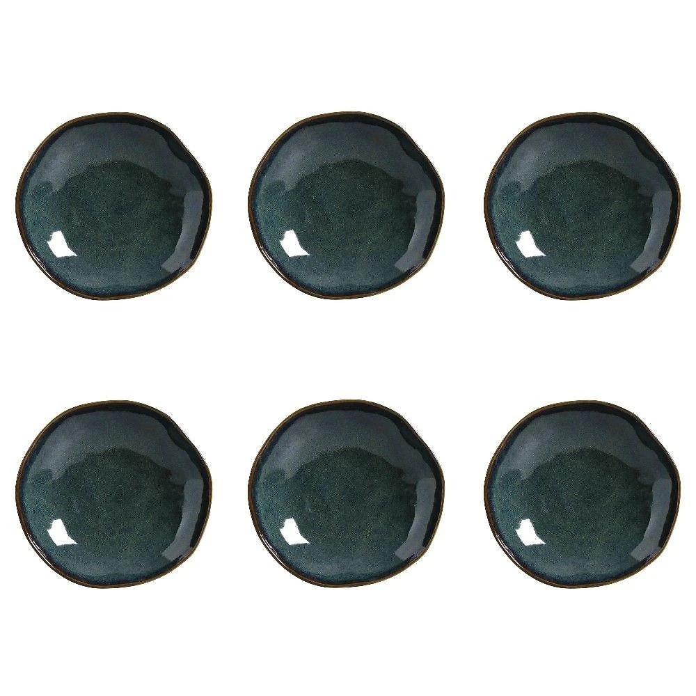 Conjunto De Pratos Fundos 06 Peças Orgânico Oceano Porto Brasil