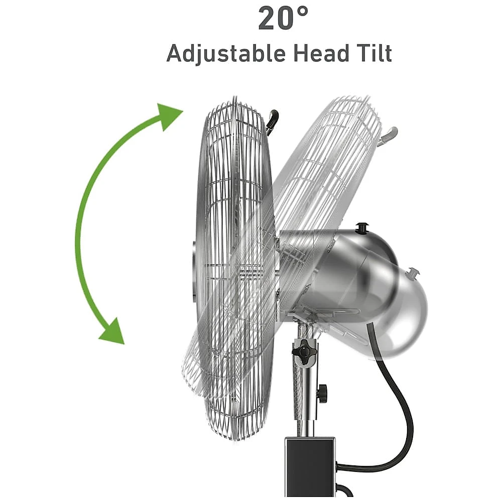 Ventilador Pedestal Digital com Controle Remoto, Oscilação de 75°, 3 Velocidades, 3 Modos, Altura Ajustável e Inclinação da Cabeça de 18°, 110V 45W, 110v