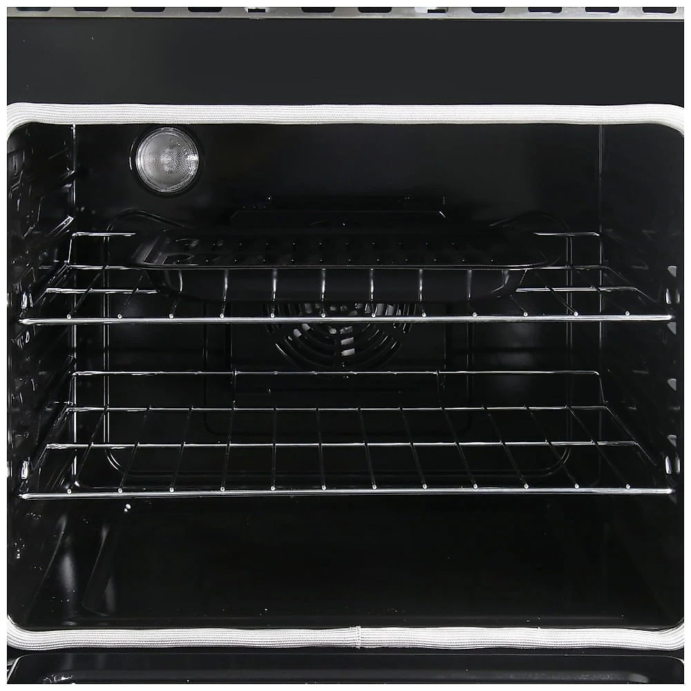 Fogão elétrico 30 cm Cosmo inox escovado mesa vitrocerâmica 4 queimadores forno com convecção 136 L 220V