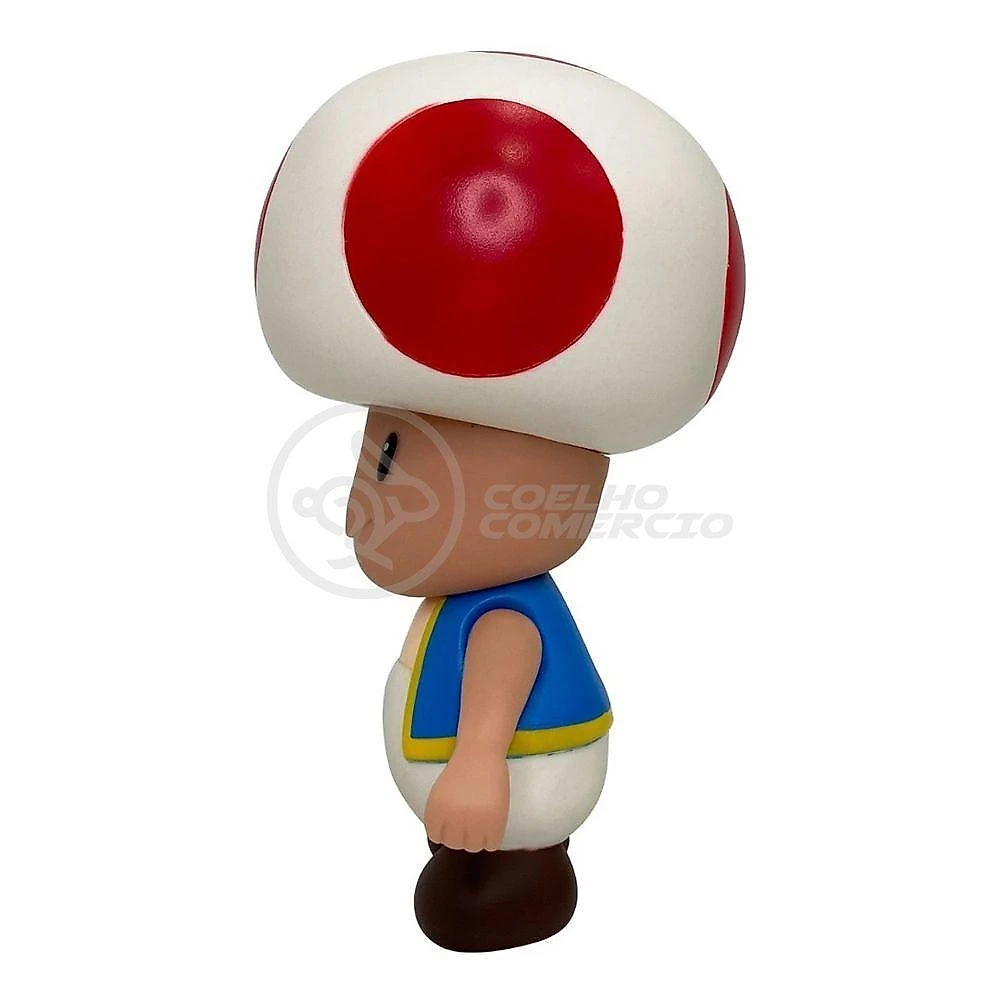 Boneco Cogumelo Toad Grande Super Size 20Cm - Mario