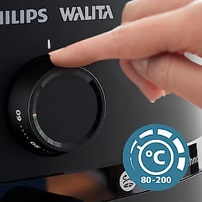Fritadeira Airfryer Philips Walita Série 1000 XL 6,2L 1700W Grelha Removível Preto 110V