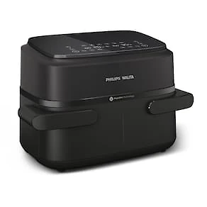 Fritadeira Airfryer Philips Walita Série 1000 NA150 7,1L 1850W Cesto Duplo Preta