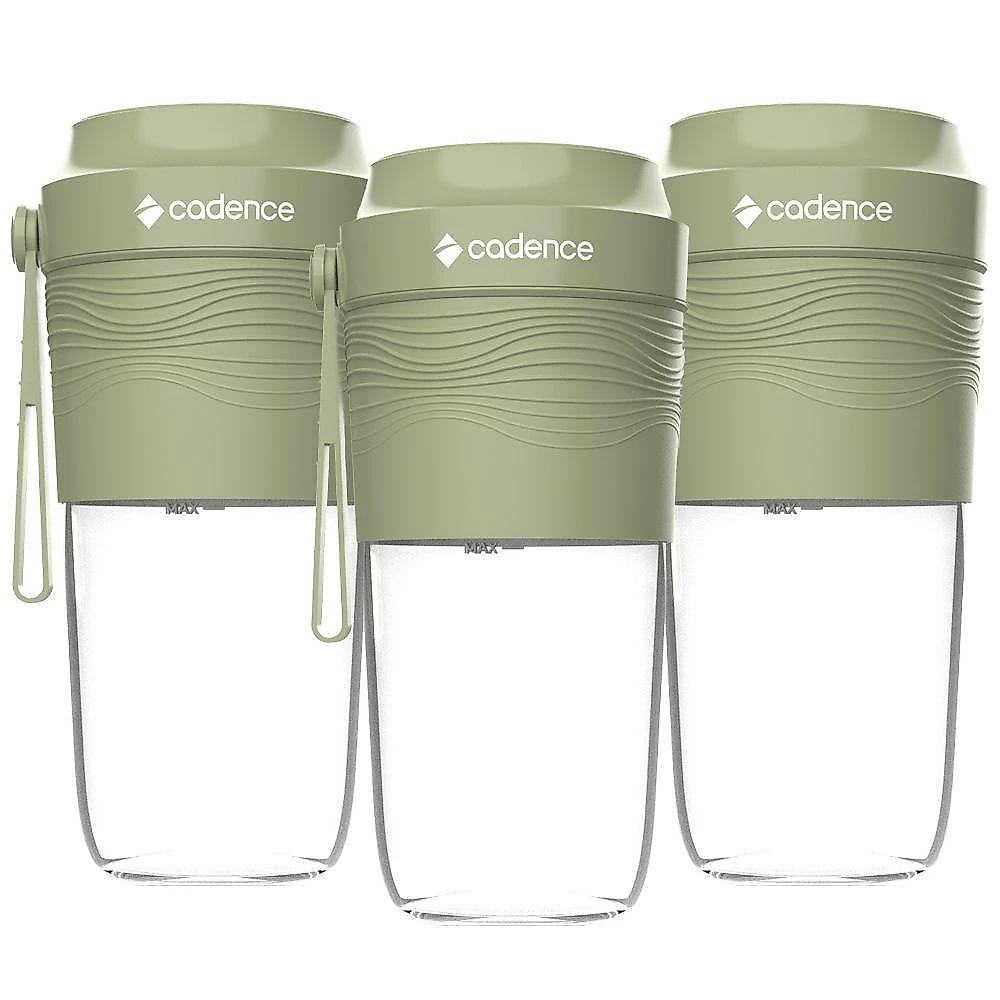 Kit 3 Blenders Portáteis sem Fio Agitaê BLD810 300ml 50W Bivolt Cadence