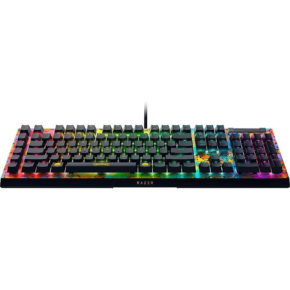 Teclado Mecânico Gamer Razer BlackWidow V4 X, Chroma RGB, Switch Green, Pokémon Kanto Starters Edition, Layout US - RZ03-04704200-R3M1