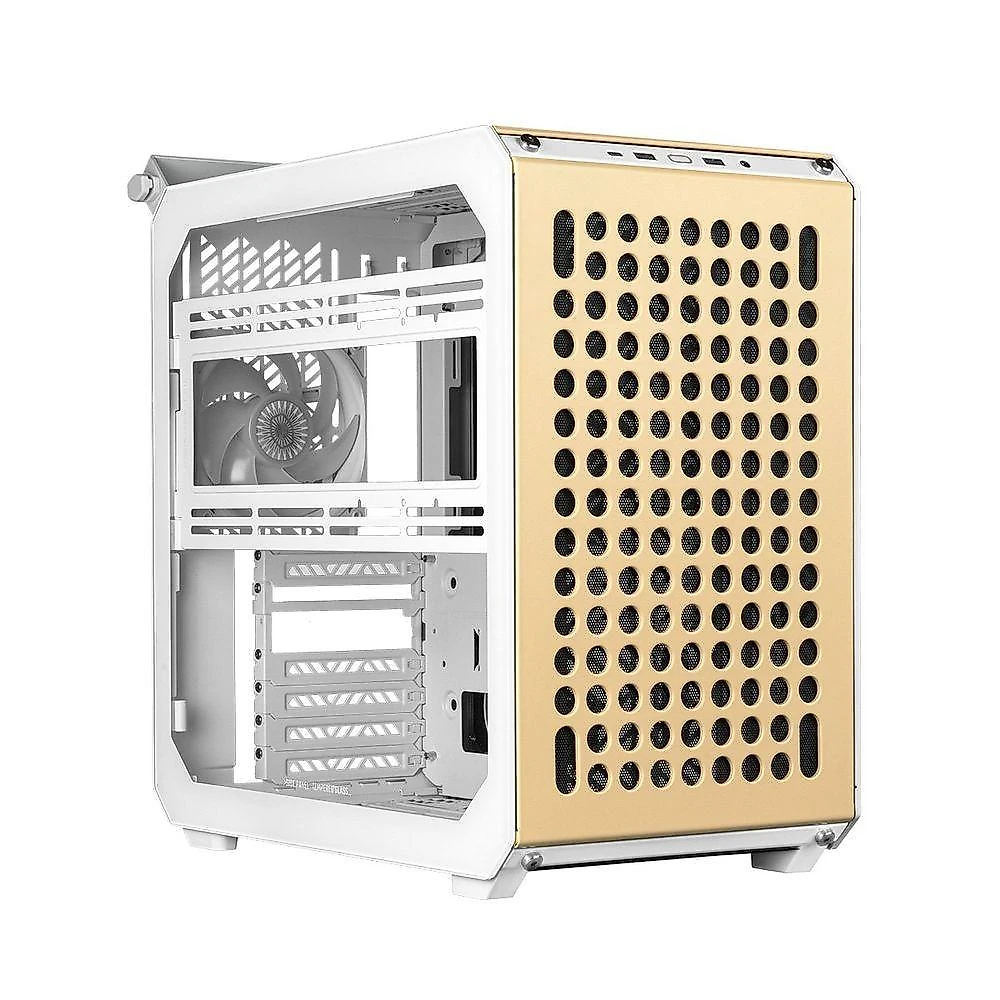 Gabinete Qube 500 Flatpack Mid Tower ATX Aço com Vidro Temperado Menta Rosa Creme Cooler Master