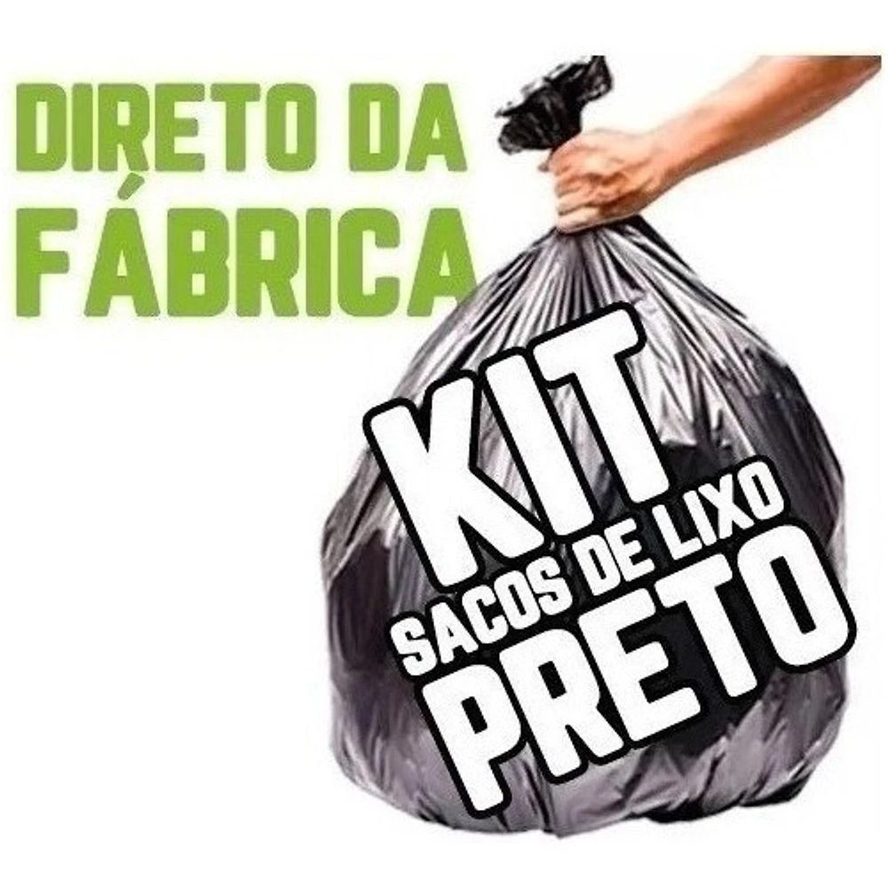 Kit Sacos para Lixo 20L 40L 60L 100L em Polietileno de Baixa Densidade Uso Doméstico e Comercial