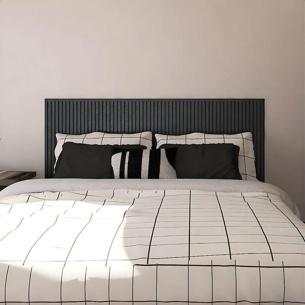 Painel Ripado Autocolante Eva Laminado 10cm 5 Metros Preto Meu Rodapé