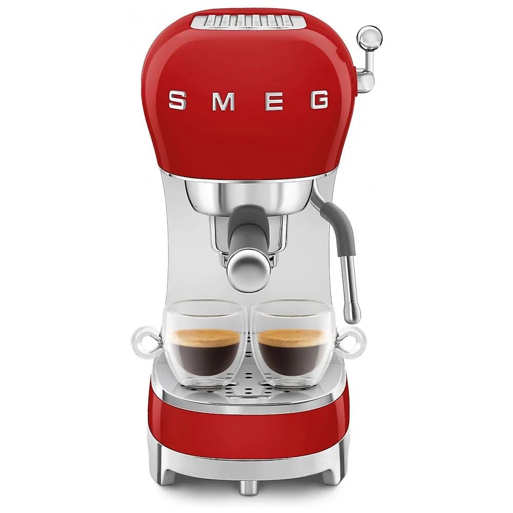 Máquina de Espresso Manual Smeg Vermelha 15 Bar Sistema Thermoblock 120V