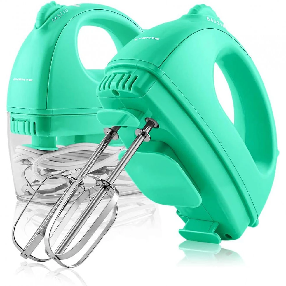 Ovente HM161T Batedeira de Mão Elétrica com 5 Velocidades, 110V 150W, Verde