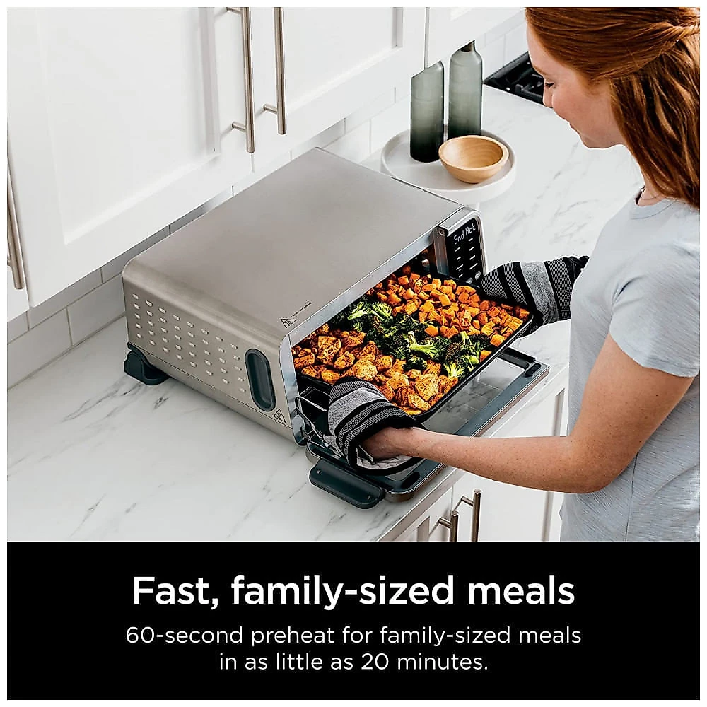 Ninja SP201 Forno Eletrico 8 em 1 com Painel Digital 1800W110V Cinza