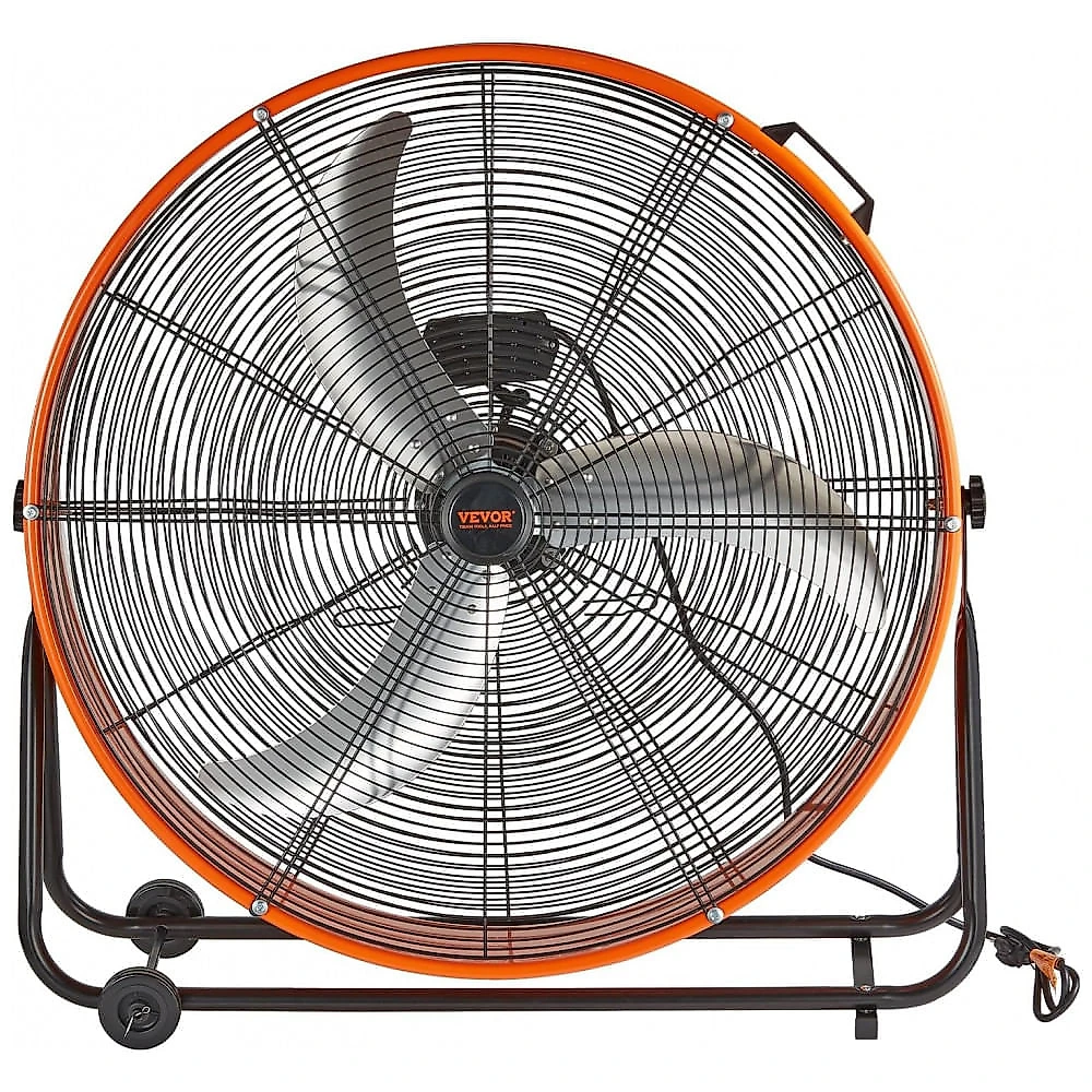 Ventilador Industrial VEVOR 76 cm Laranja, Alta Velocidade, 3 Velocidades, 220W, Modelo HIFANXDRUM30, 110V