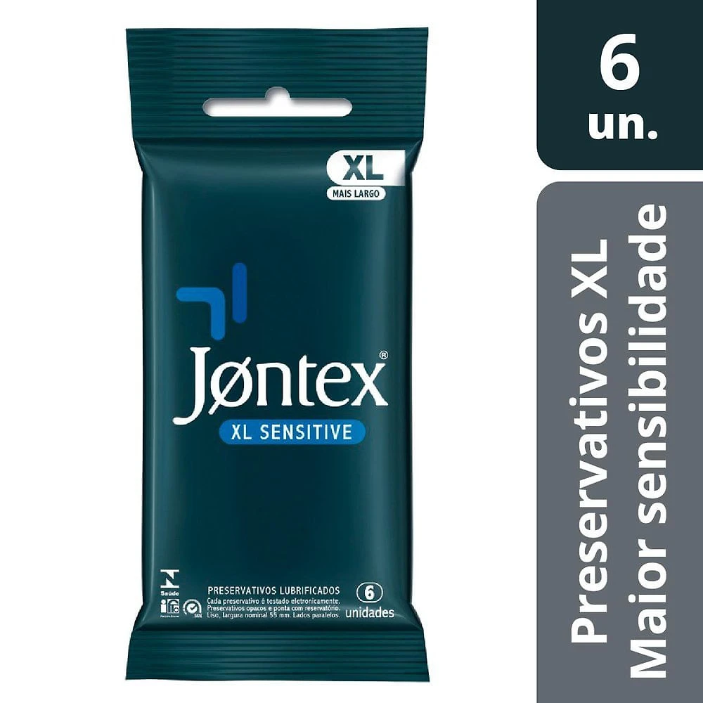 Miniatura Preservativo Jontex Xl Sensitive Com 6 Unidades