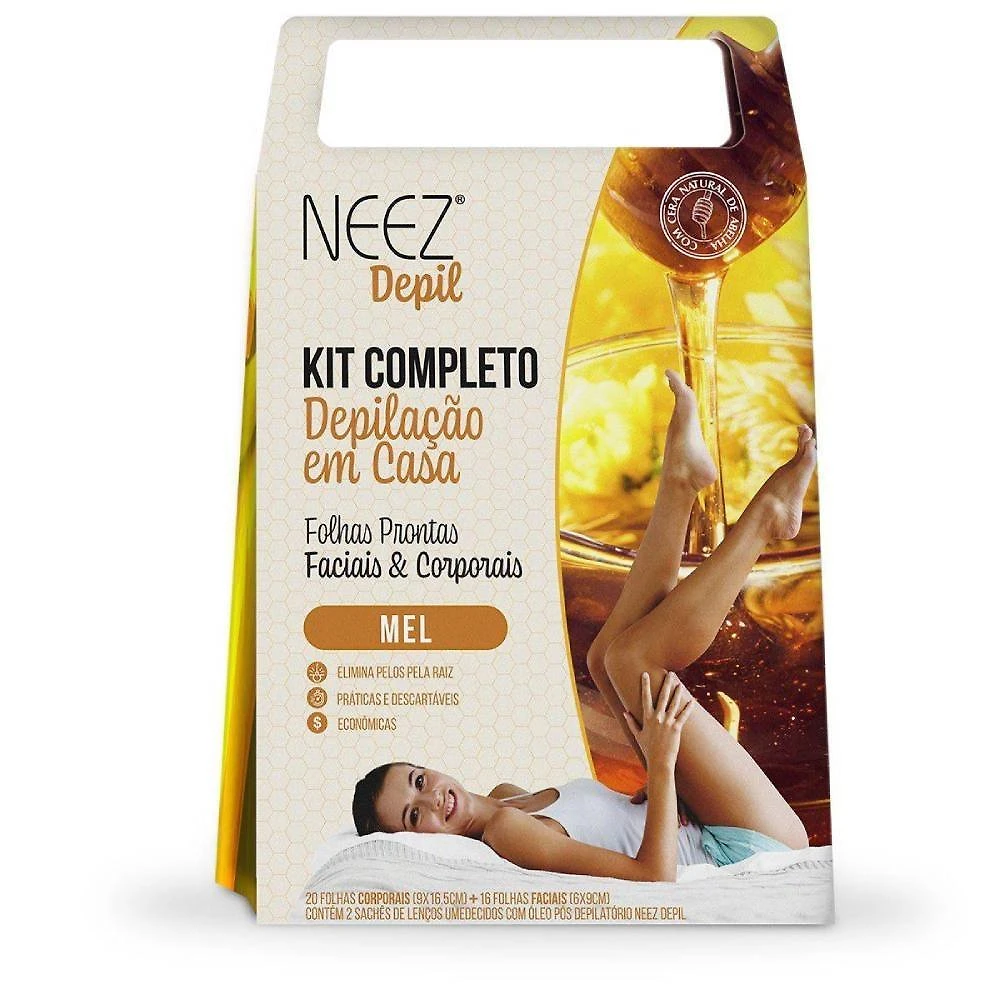 Kit Folhas Depilatórias Corporal E Facial Com 20+16 Unidades