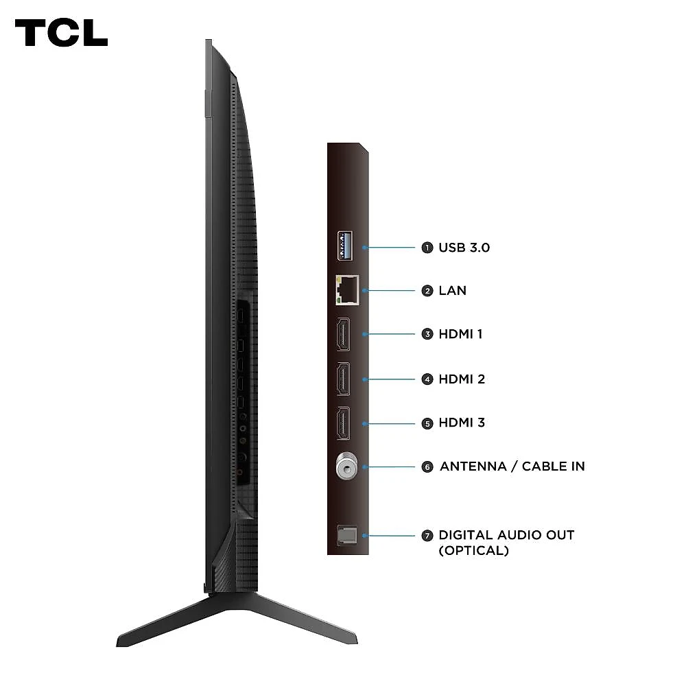 Smart tv tcl 50" 4k qled uhd 50p7k google tv 60hz processador aipq preta