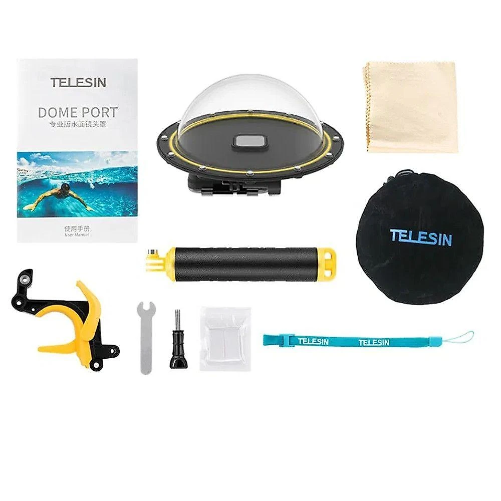Dome 6' Telesin Com Estanque, Bastão E Gatilho Gopro 9 E 10