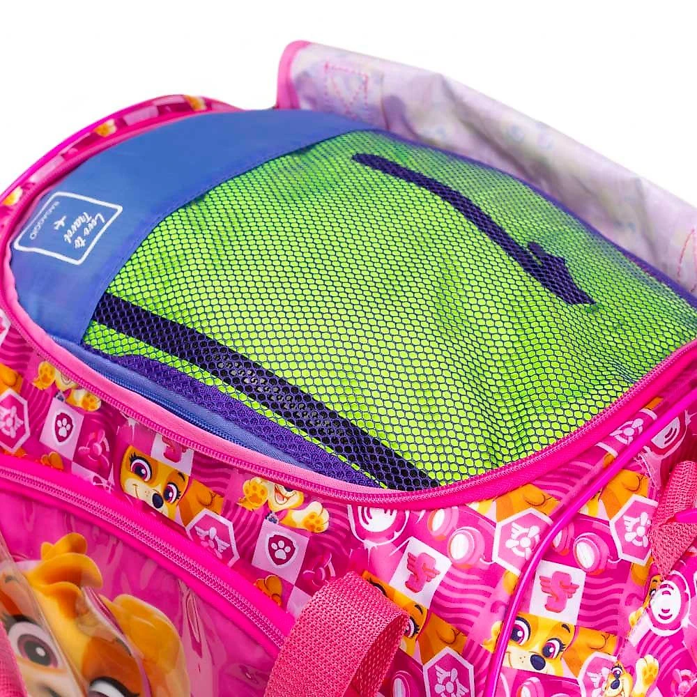 Bolsa de Viagem Feminina Pequena Infantil Patrulha Canina Skye Rosa Rosa - P