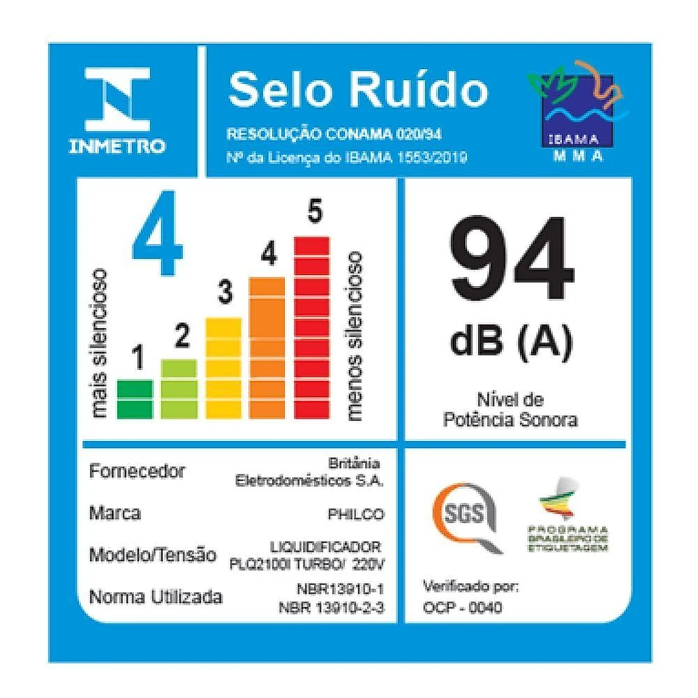 Liquidificador Philco PLQ2100PI 1200W 3L com Autolimpeza 12 Velocidades Preto 220V