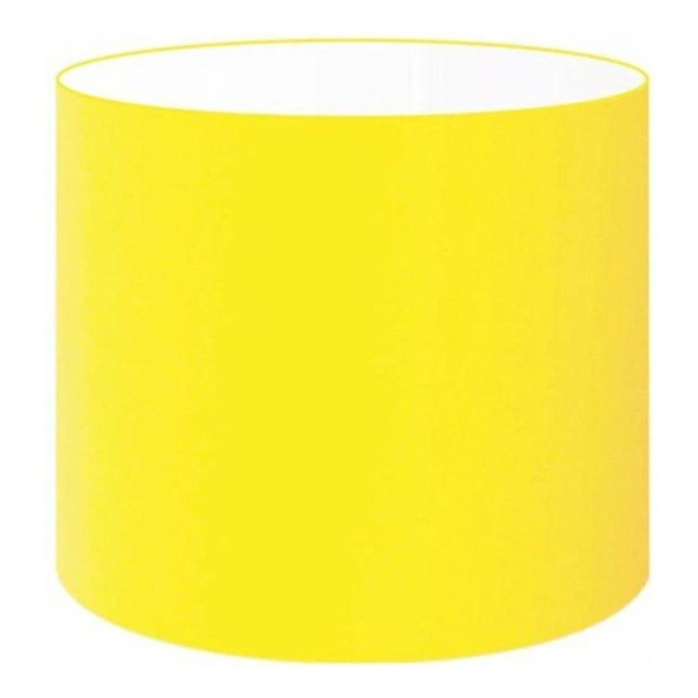 Cúpula Abajur E Luminária Cilíndrica Vivare Cp-7007 ø20x22cm - Bocal Nacional Amarelo