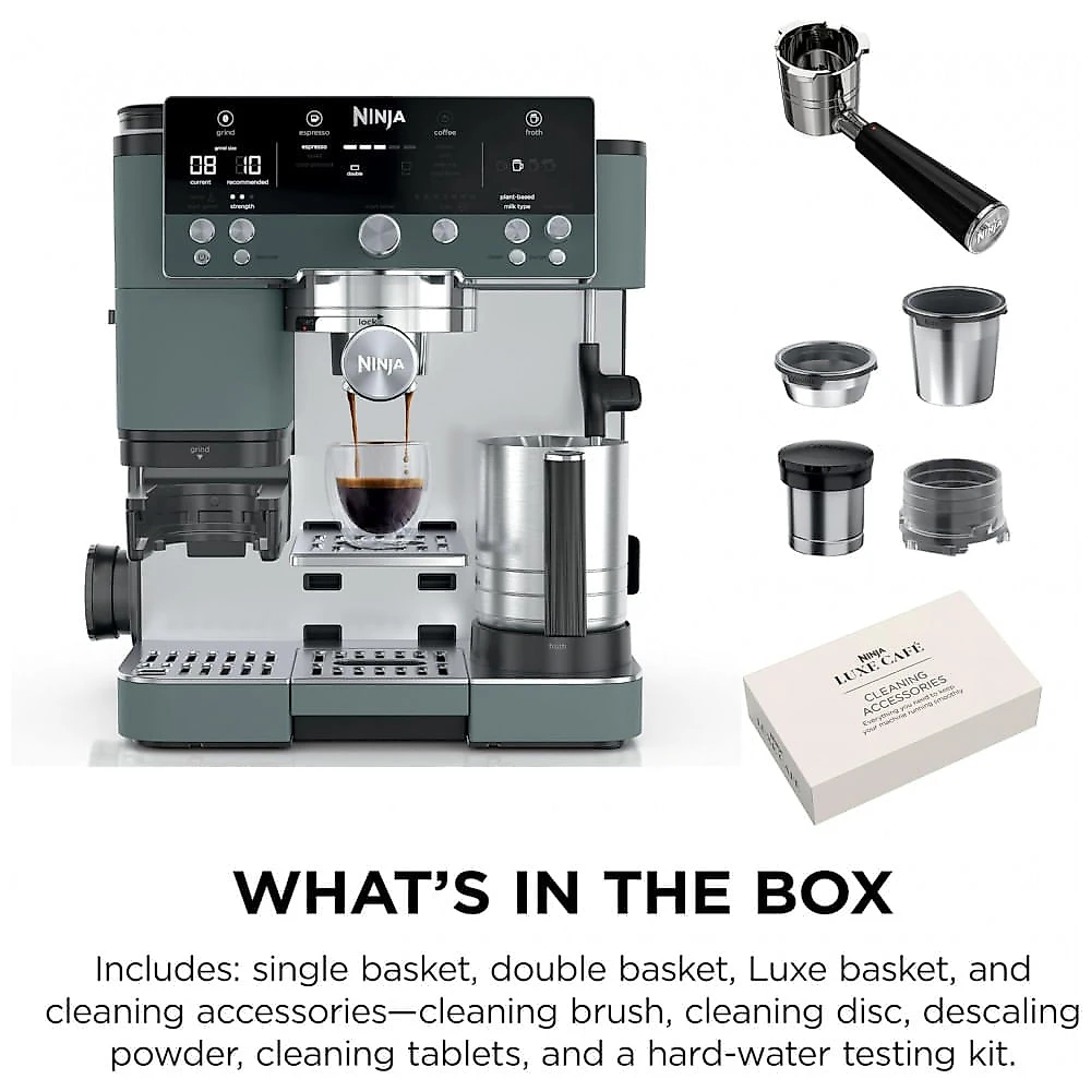 Cafeteira Ninja Luxe Café Premier Espresso, Drip e Cold Brew Moinho Integrado 1650W Verde