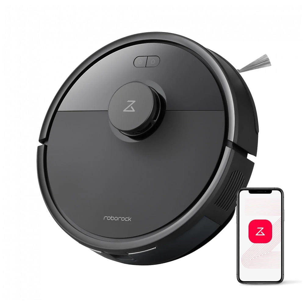 Robô Aspirador Roborock Q7 L5 Preto 2 em 1 Aspirar e Passar Pano 8.000Pa Navegação LiDAR 120V