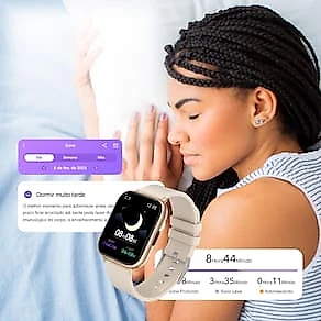 Smartwatch Geonav WB Tela 1,85" 45mm 24 Modos Esportivos Fitness Tracker Rosa