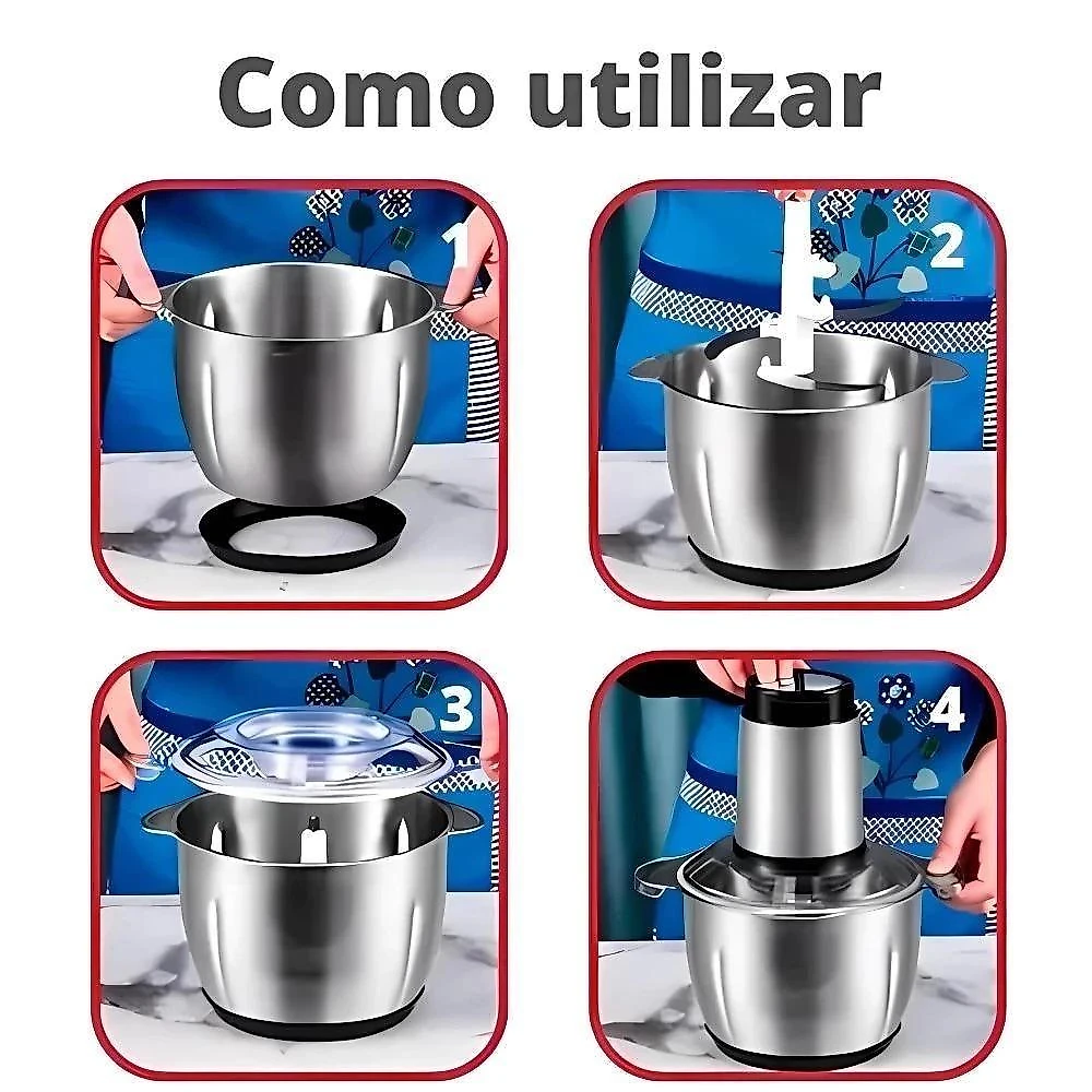 Multiprocessador Yeet STARTOOLS 200W 2L Inox 3 Velocidades 220V