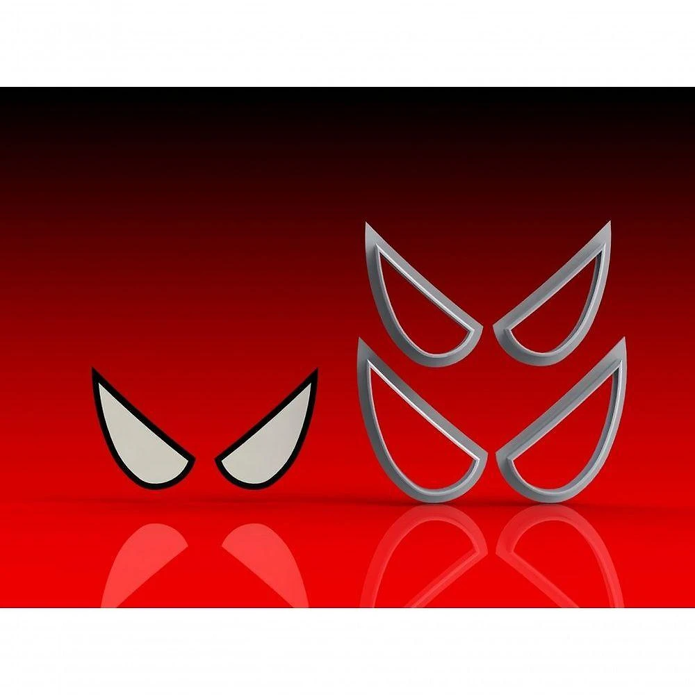 Cortador Homem Aranha - Olhos Plástico PLA Transparente 1 Unidade HB Formas e Cortadores