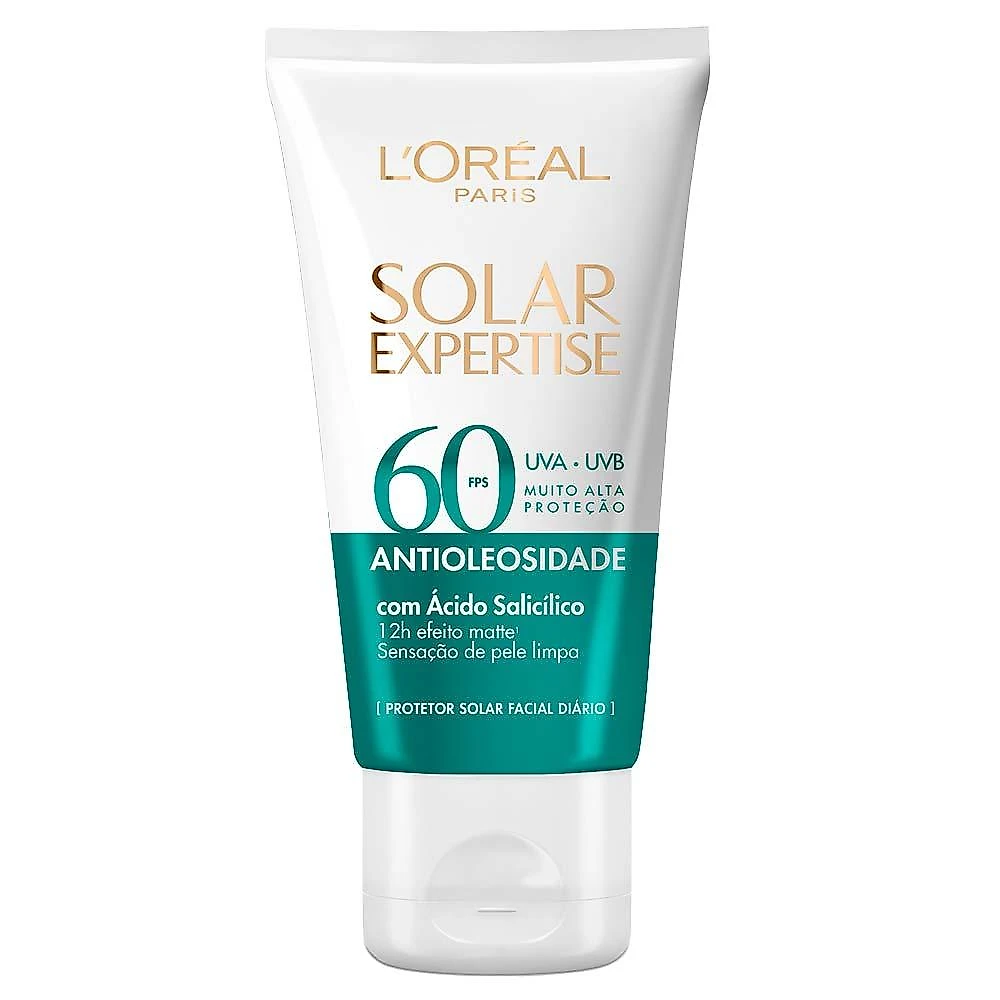 Protetor solar facial l'oréal paris solar expertise antioleosidade fps60 40g