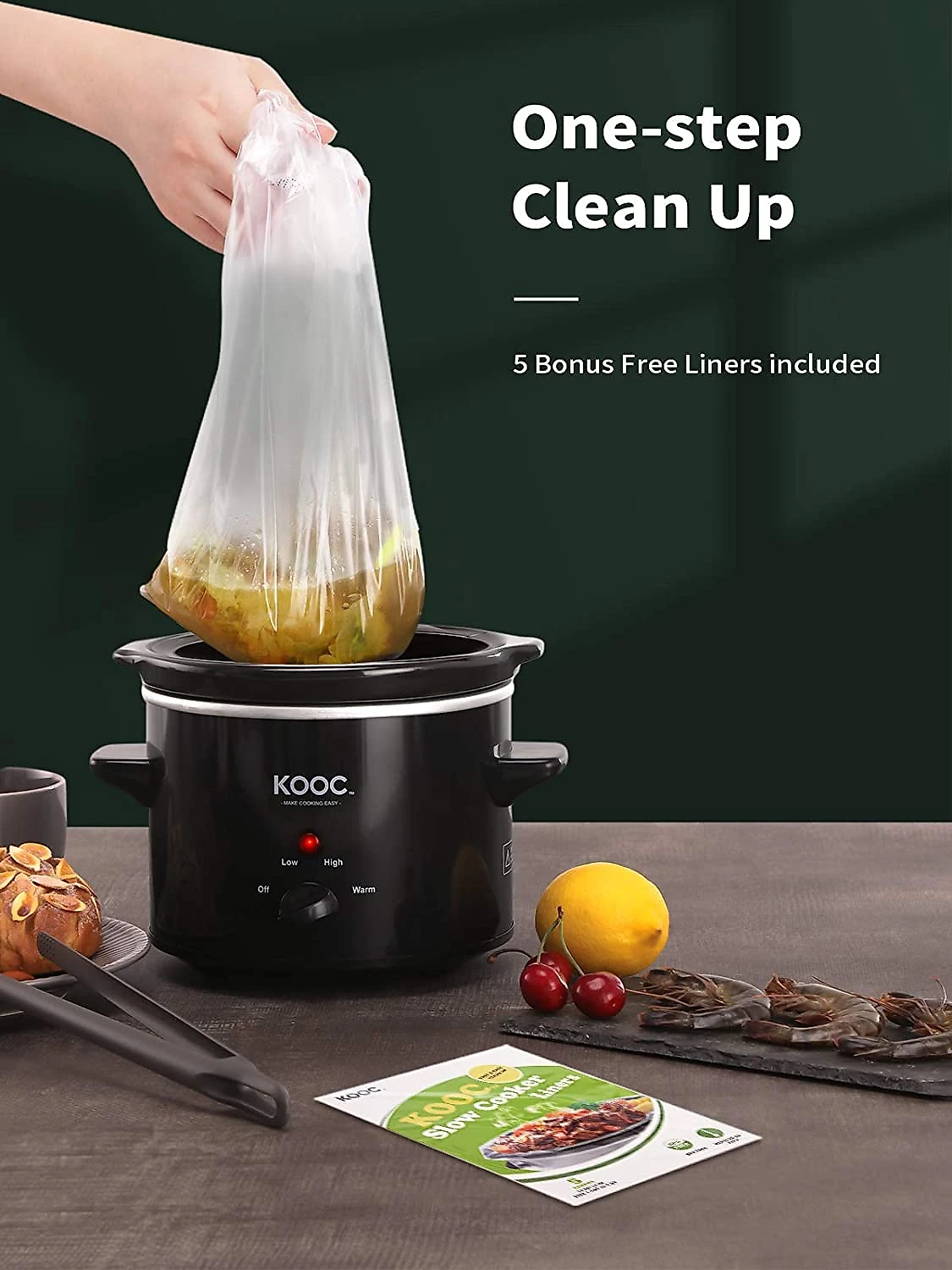 KOOC Panela Elétrica Multifuncional 18L Aço Inoxidável 15 0W110V Preto