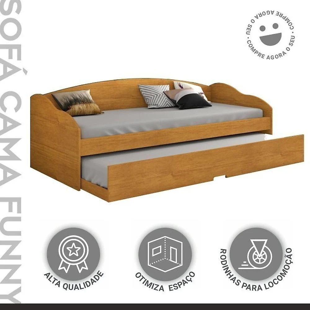 Conjunto 2 Bicama Solteiro em Mdf/mdp Funny Iii Cinamomo