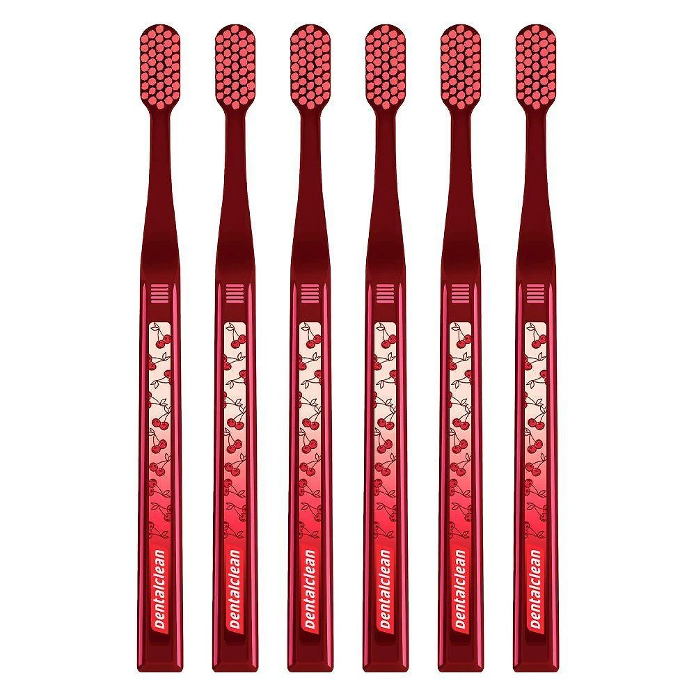 Escova de Dente Dentalclean 4368 Cerdas Dental Cereja Cherry Moment Pack com Cerdas Ultra Macias 6