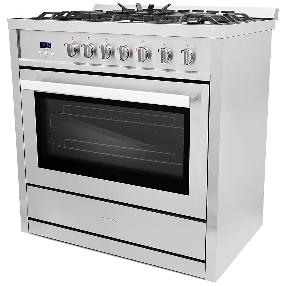 COSMO COS965AGC Fogão a Gás com Forno de Convecção Rápida e 5 Queimadores - Aço Inoxidável