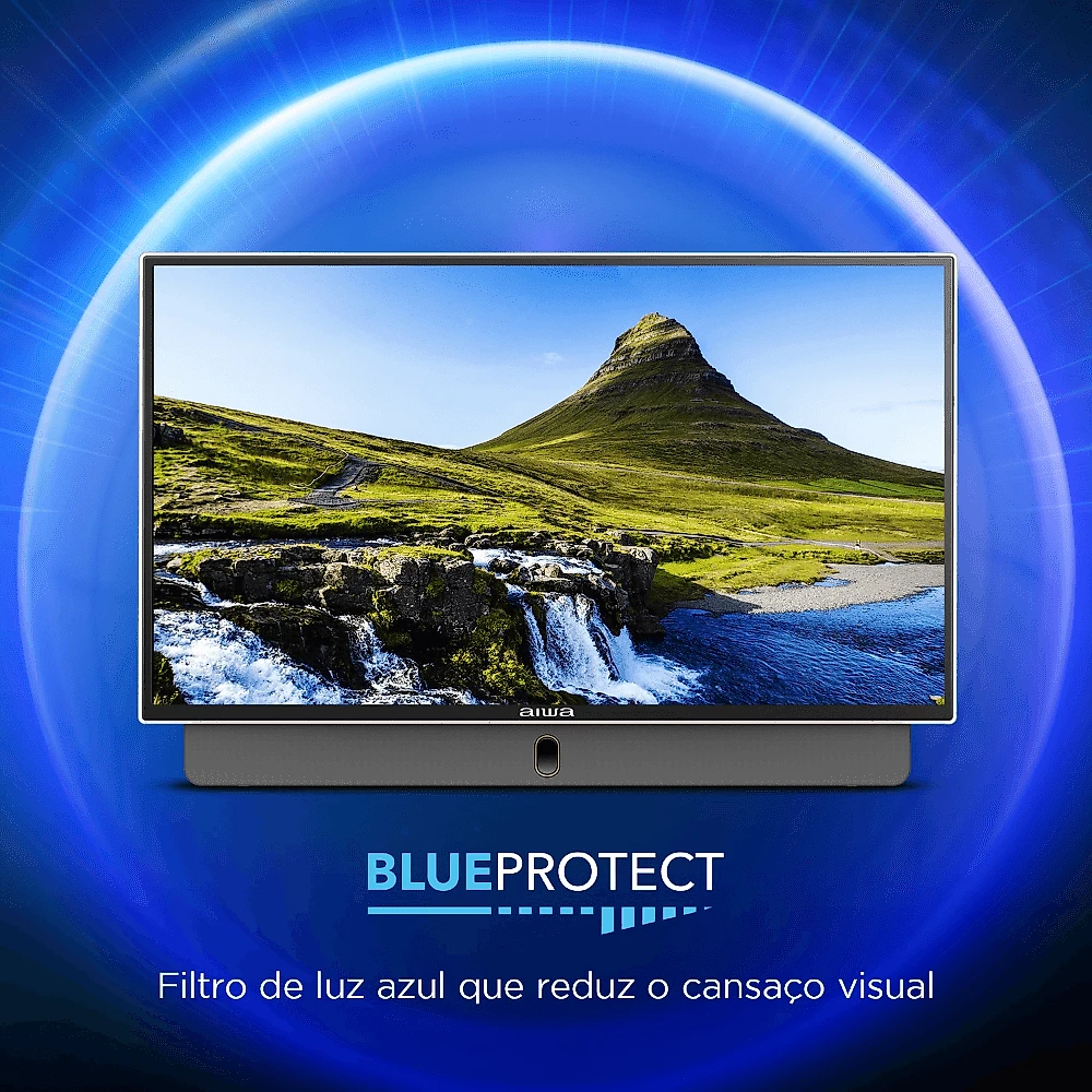 Smart TV Portátil AIWA 24” Full HD HDR10 Dolby Audio Google TV Bateria de 3h AWS-TV-24-01-G Bivolt