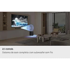 Soundbar Samsung HW-B450F/ZD 300W Bluetooth 2.1 Canais Dolby Audio Titan Black