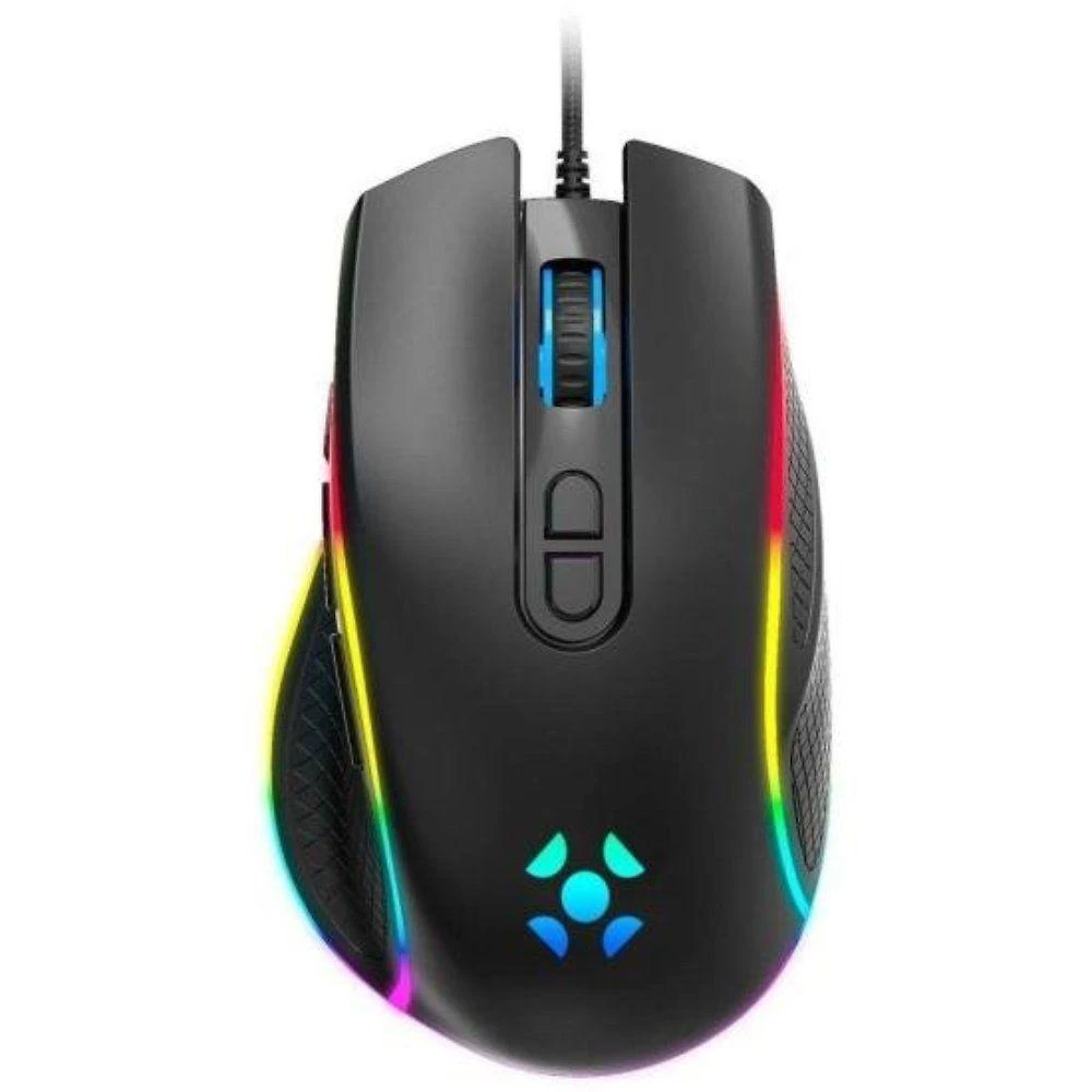 Mouse Gamer Fortrek Cruiser New com Sensor Óptico Pixart 3327 12000 DPI RGB Preto
