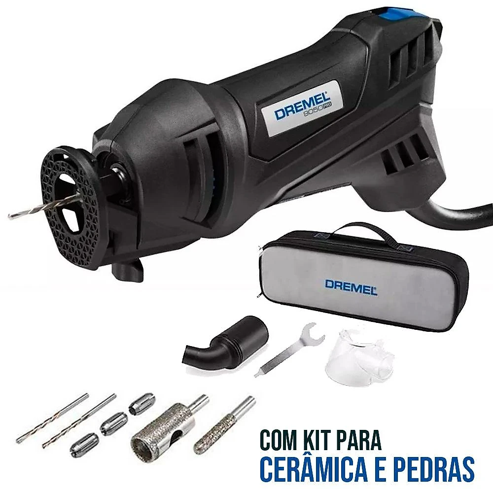 Serra de Broca Dremel 9050 PRO-02 Profissional 500W Kit Pedras e Cerâmicas 110V