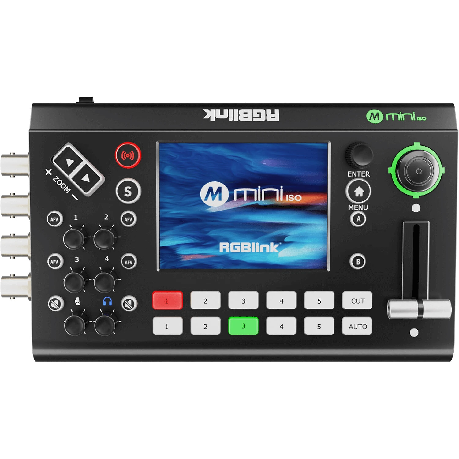 Switcher RGBlink mini-ISO HDMI SDI NDI 10 Canais Multifuncional