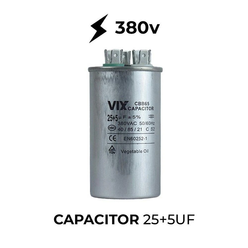 Capacitor 25+5uf 380v único
