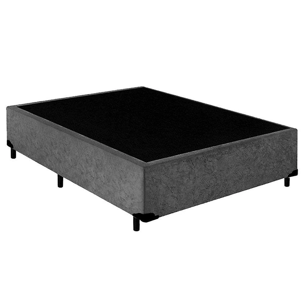 Cama Box Casal Suede + Colchão De Espuma D33 - Sereneprime - 138cm Cinza