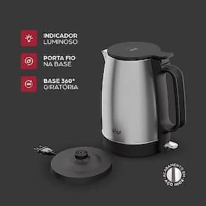 Chaleira Elétrica Wap Prosdócimo WCE2 com Capacidade de 2L – Inox/Preto 110V