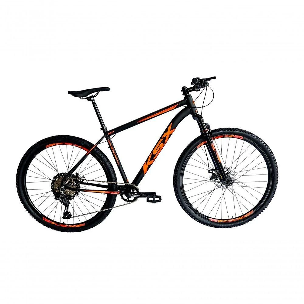 Bicicleta Aro 29 Ksx Sd7 12v Garfo Com Trava K7 11/50 Freios Hidráulicos Kit 1x12 - Preto/laranja Tam. 19