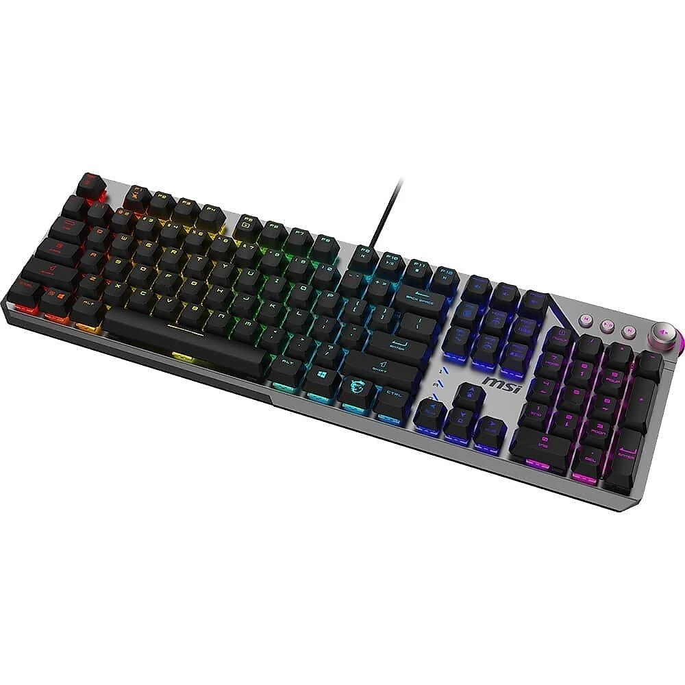 Teclado Mecânico Gamer MSI Strike 600, RGB, Switch Silencioso, USB 2.0, US, Preto - STRIKE600