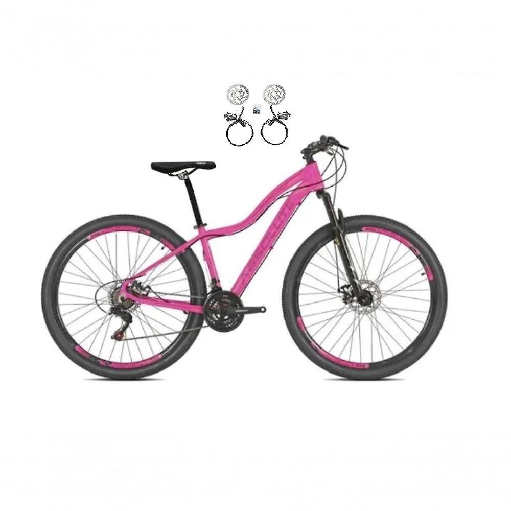 Bicicleta Aro 29 Absolute Hera Feminina Alumínio 21v Freio Hidráulico Garfo Suspensão Rosa 15