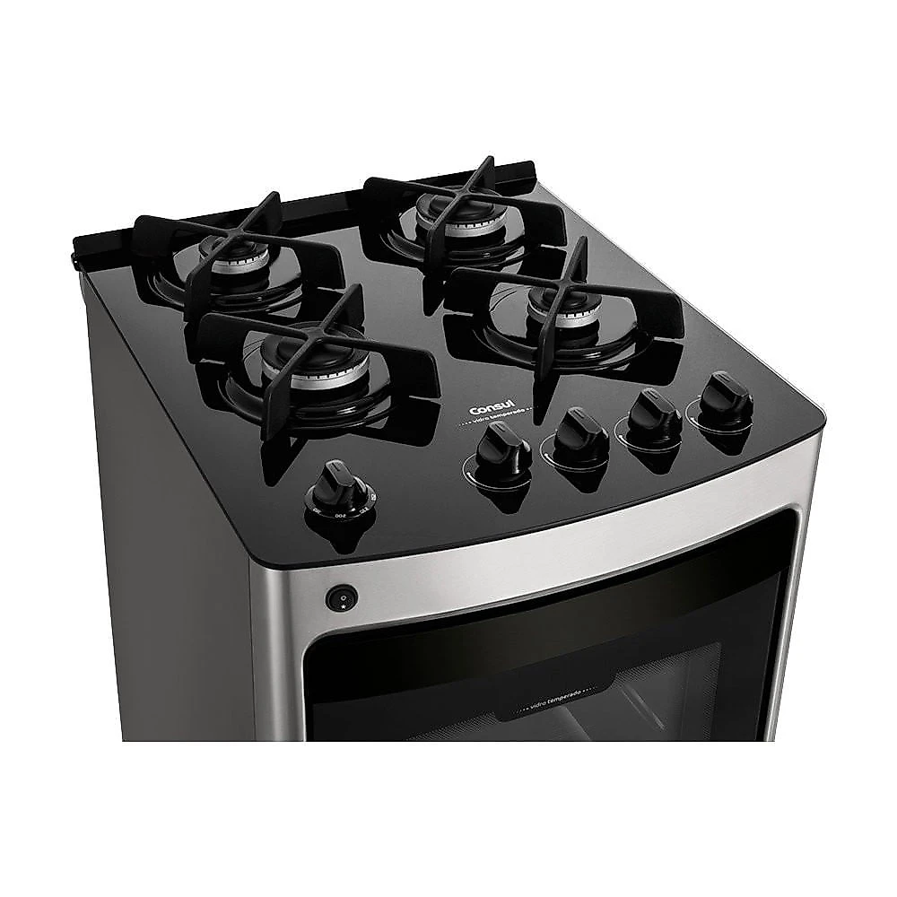 Fogão a Gás de Piso Consul 4 bocas Automático CFO4VAR Inox - Bivolt