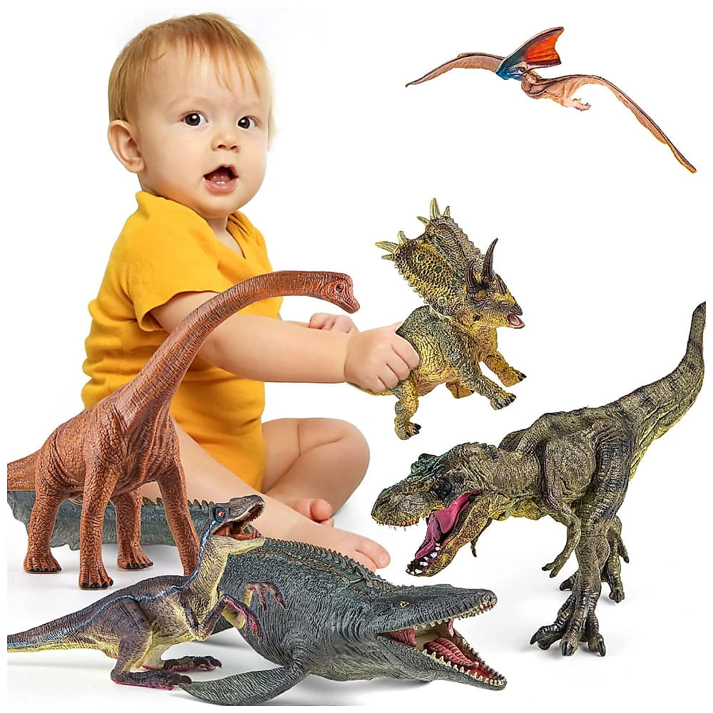 Kit de Dinossauros Realistas com 6 Peças para Crianças Acima de 3 Anos, Lavesom