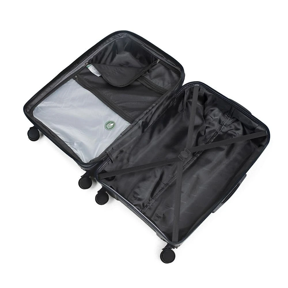 Mala de viagem grande 32 kg polipropileno 4 rodas hong kong preta g