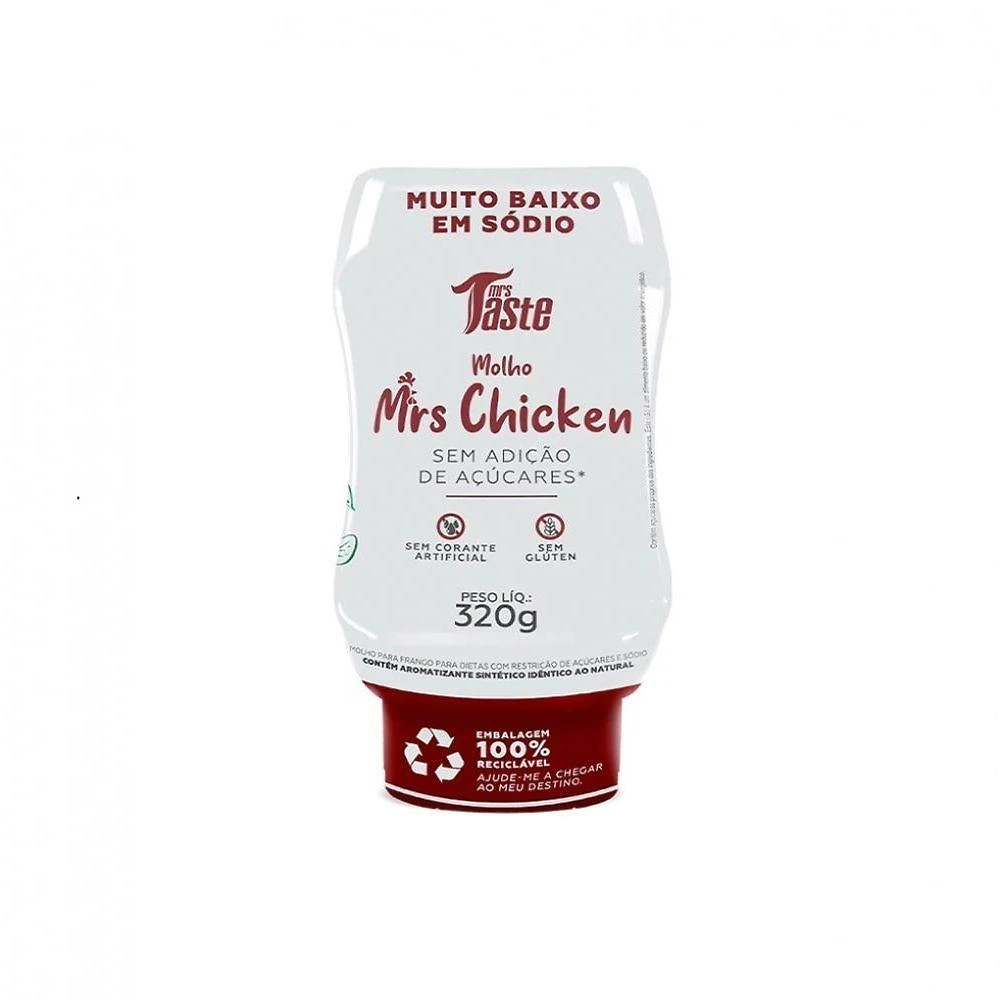 Molho Baixo Sodio Baixa Caloria Mrs. Chicken 320G Mrs Taste Brasil