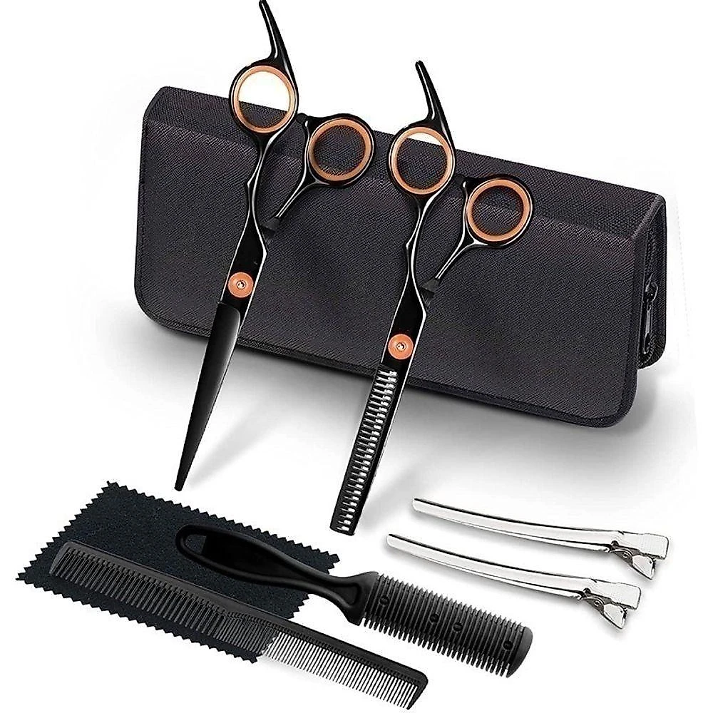 Kit Profissional De Cabeleireiro Tesoura 6 Polegadas Aço Inoxidável Ferramentas De Estilo