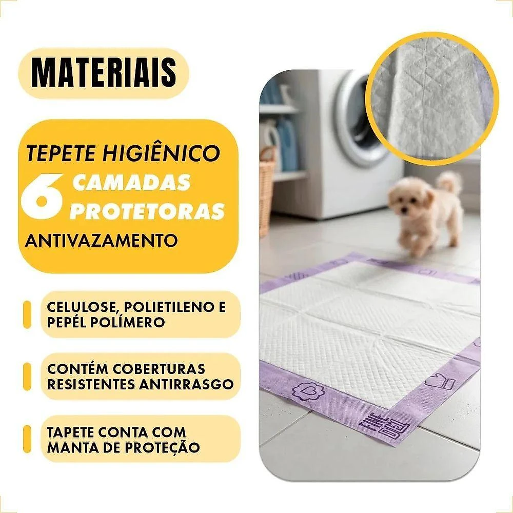 Tapete Higiênico para Cães Tienda Online Ultrapads Lavanda 80x60cm 30 Unidades